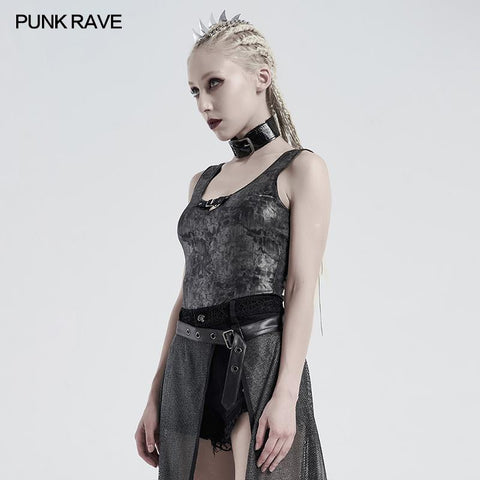 Punk daily corrugation printing vest