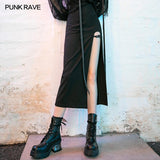 High-waisted sexy medium-length skirt