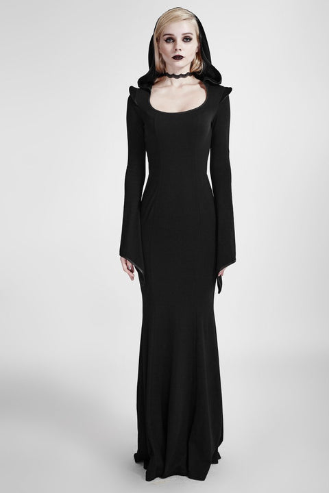 Mermaid Fashion Gowns Sexy Party Evening Gothic Dresses With Hoodie