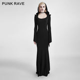 Mermaid Fashion Gowns Sexy Party Evening Gothic Dresses With Hoodie