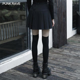 "Hardcore Girl" series simplest short front and long back pleated skirt