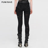 Steampunk detachable waistbag leggings