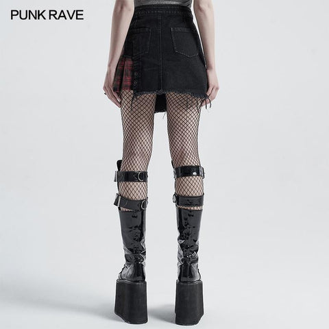 Punk rough short skirt