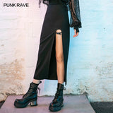 High-waisted sexy medium-length skirt