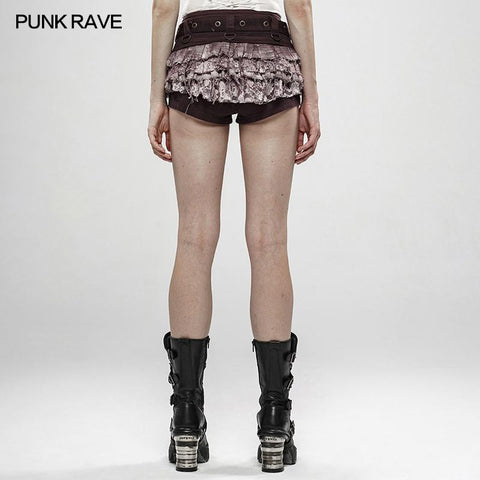 Steampunk viper stonewashing shorts