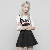 Classic Strap Skirt Punk Zipper Bandage Suspender Skirt For Women