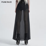 Punk fake two-pieces half skirt