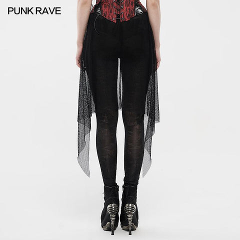 Goth black flame leggings