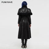 Gothic imitation fur long coat