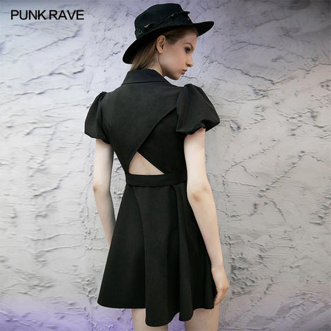 Shirt-style pleated dress