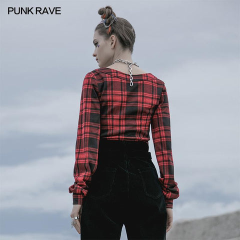 Knitted plaid short coat
