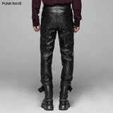 Punk Elastic PU Leather Pants