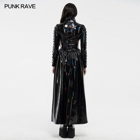 Cyber rococo laser long coat