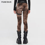 Steampunk detachable waistbag leggings