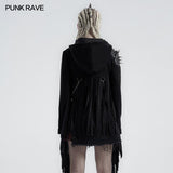 Punk handsome tassel hooded jacket