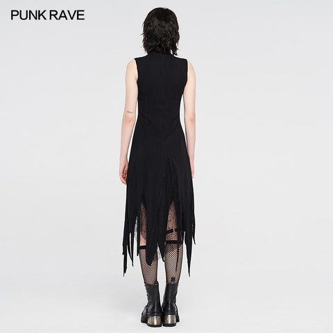 Darkness magic irregular knit dress