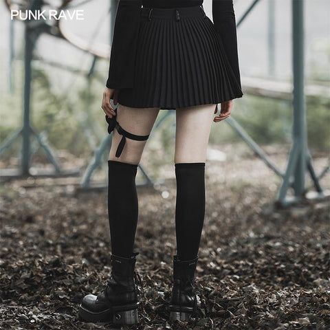 One piece academic style pleated skirt with bag