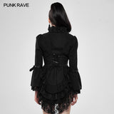 Steampunk stonewashing lace coat