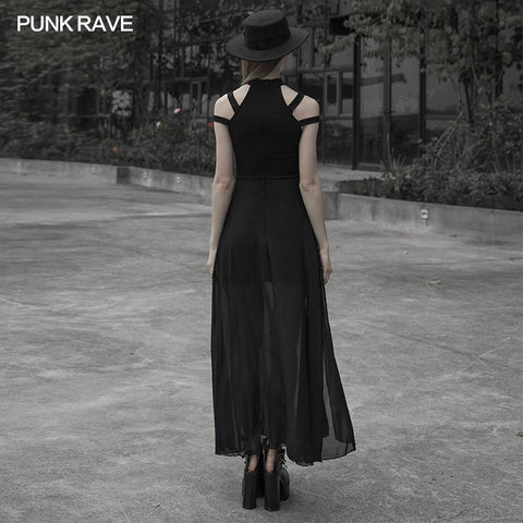 Embroidered mid-length dress