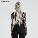 Personality punk perspective mesh t-shirt