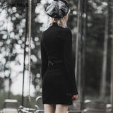High-waisted punk skirt