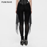 Goth black flame leggings