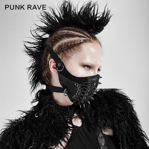 Punk Rivet Face Sexy Leather Mask Accessories