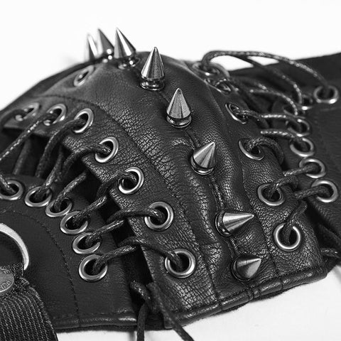 Punk Rivet Face Sexy Leather Mask Accessories