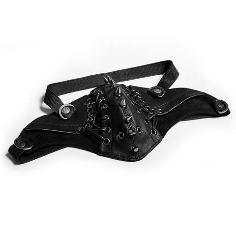 Punk Rivet Face Sexy Leather Mask Accessories