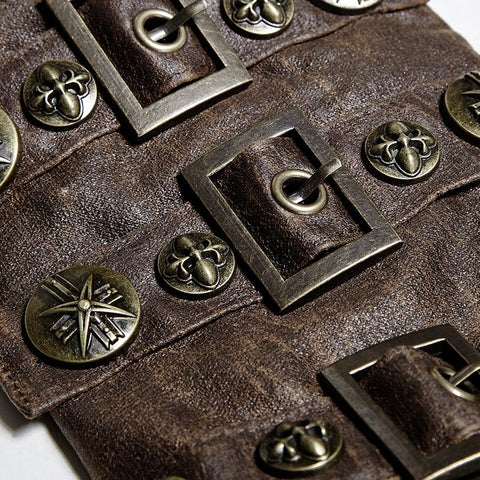 Dark Brown Adjustable Strap Steampunk Armor Sets Accessories