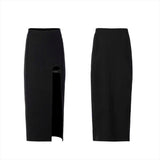 High-waisted sexy medium-length skirt