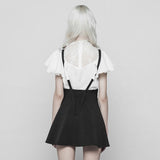 Classic Strap Skirt Punk Zipper Bandage Suspender Skirt For Women