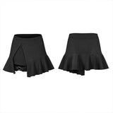 Black fake two-piece skirt