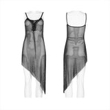 Punk daily perspective silver mesh camisole