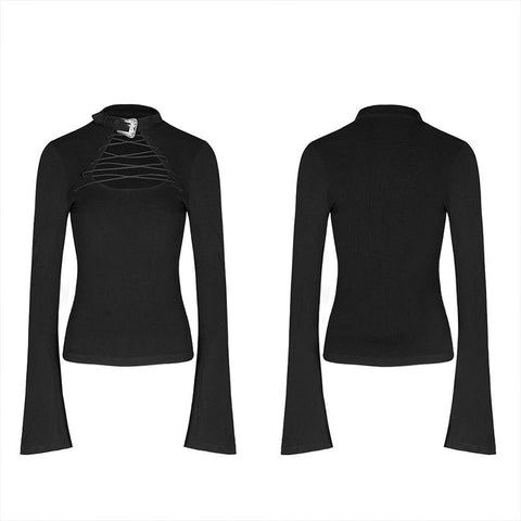 Gothic laced skinny T-shirt