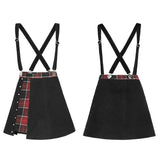Plaid joint over skirt