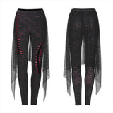 Goth black flame leggings