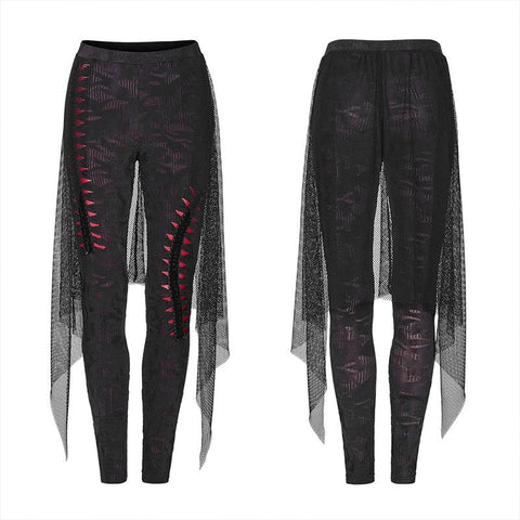 Goth black flame leggings