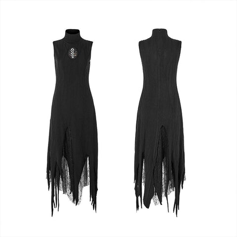 Darkness magic irregular knit dress