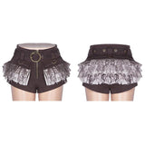Steampunk viper stonewashing shorts