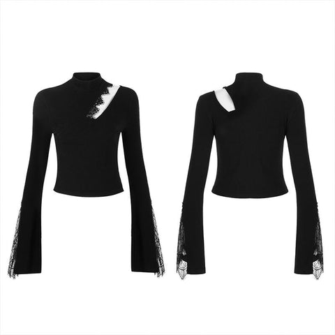 Hollow-out tight T-shirt