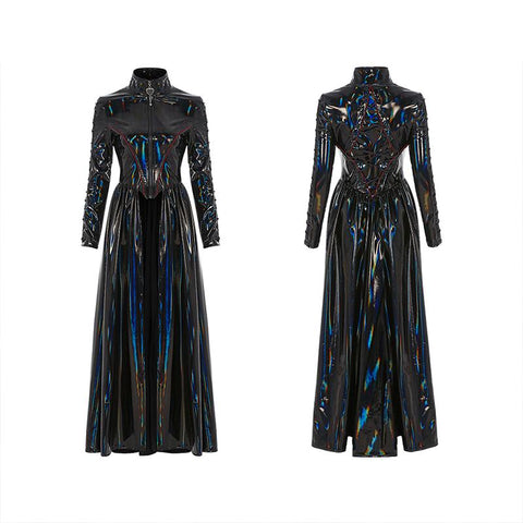 Cyber rococo laser long coat