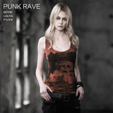 Digital Printing Sleeveless Punk Shirt