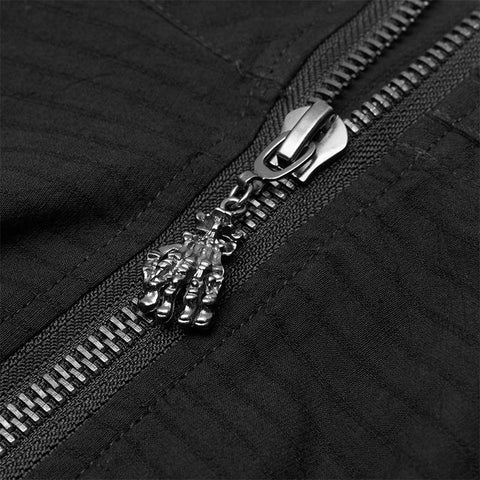 Punk asymmetrmetric vertical half skirt