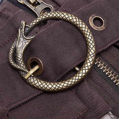 Steampunk viper stonewashing shorts