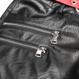 The soft, high-elastic denim fabric in contrast with elastic brush twill fabric Pants