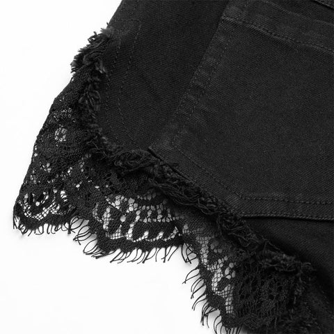 Gothic Sexy Tied Rope Short Jeans