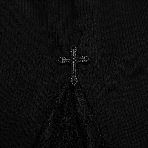 Hollow-out tight T-shirt