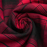 Stitched plaid braces skirt