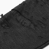 Punk snake print ripped gloves